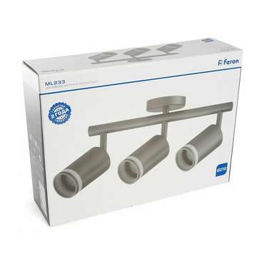 Светильник Feron ML233 настенно-потолочный под лампу GU10, черный