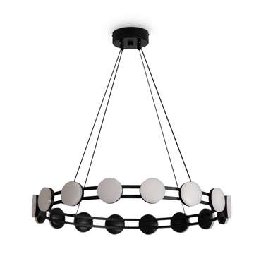 Подвесная люстра Collar 60 бело-черного цвета