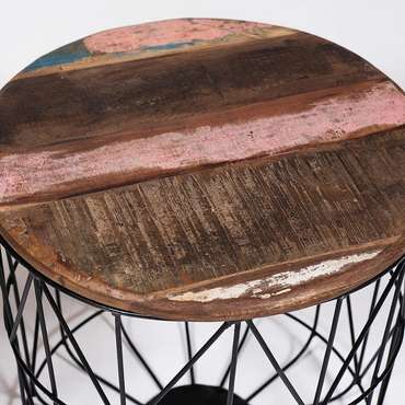 Набор из двух кофейных столов Jimmy черно-коричневого цвета