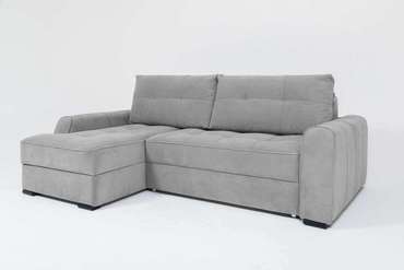 Угловой диван-кровать Soft II серого цвета (правый)