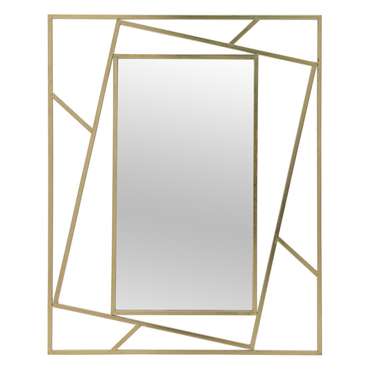 Зеркало настенное в металлической раме золотого цвета