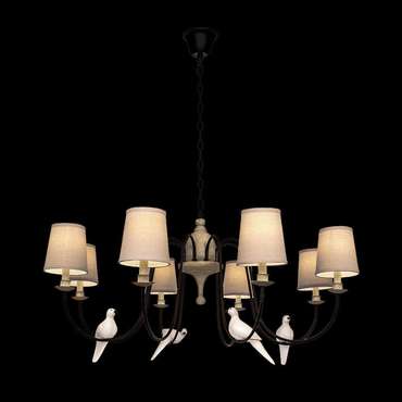 Подвесная люстра Birds Loft1029A-8 (ткань, цвет бежевый)