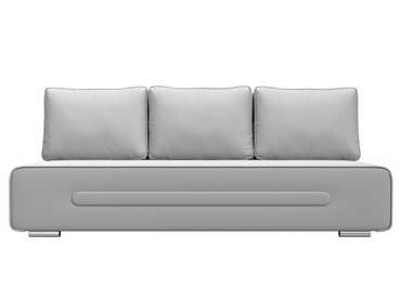 Прямой диван-кровать Приам белого цвета (экокожа)