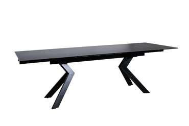 Обеденный раскладной стол черного цвета