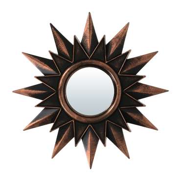 Комплект из трех настенных декоративных зеркал Лилль бронзового цвета