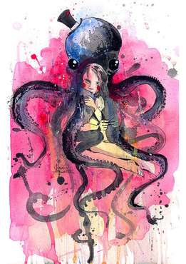 Принт "Hug" by Lora Zombie