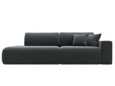 Диван-кровать Лига 036 Модерн серого цвета с правым подлокотником