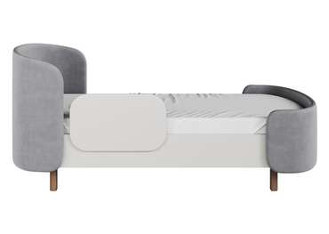 Кровать подростковая Kidi Soft 80х180 бело-серого цвета