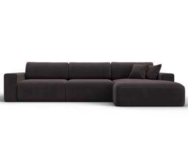 Угловой диван-кровать Лига 036 Классик Лонг коричневого цвета правый угол