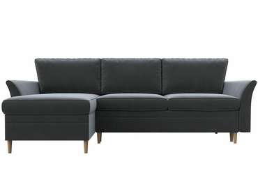Угловой диван-кровать София серого цвета левый угол