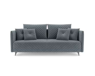 Прямой диван-кровать Вашингтон серо-синего цвета