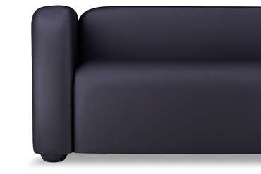 Прямой диван Квадрато стандарт черного цвета
