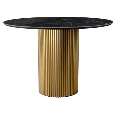 Обеденный стол Aura черно-золотистого цвета