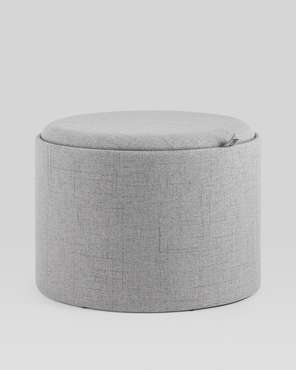 Пуф-столик L серого цвета с ящиком IMR-1551771