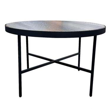 Стол журнальный МеталлАрт М011 коричнево-черного цвета