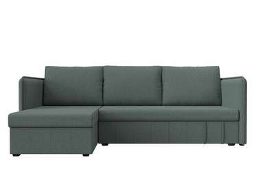Угловой диван-кровать Слим серого цвета левый угол