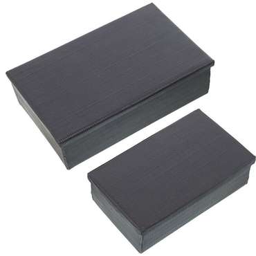 Набор шкатулок Чёрный Металл 28 x 18 x 8 cm 22 x 7 x 14 cm 2 Предметы