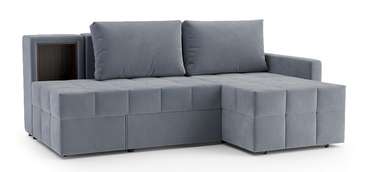 Угловой диван-кровать Кельн серого цвета правый