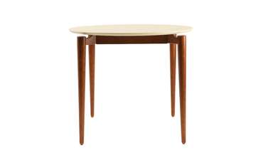 Обеденный стол Pawook К 90 бело-коричневого цвета