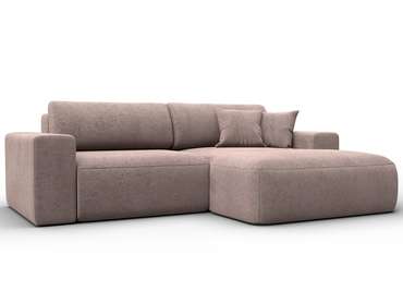 Угловой диван-кровать Лига-036 Классик бежевого цвета правый