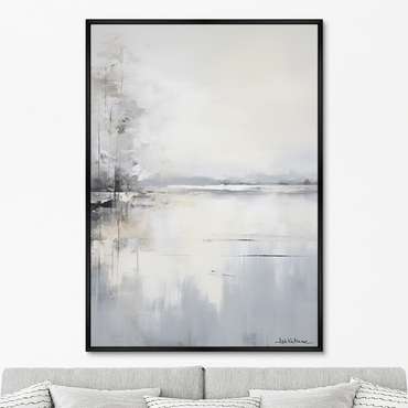 Репродукция картины Landscape collection, Winter lake, No 1, 2024г.