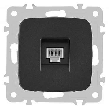 Розетка телефонная RJ-11 без рамки 205.51-1.black