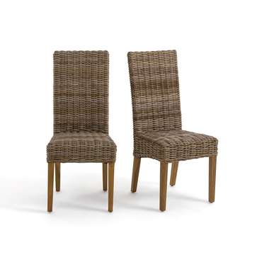 Комплект из двух стульев kubu С высокой спинкой Inqaluit коричневого цвета
