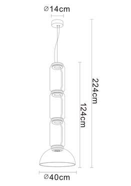 Подвесной светильник Divinare TRUMPET 1242/06 SP-30