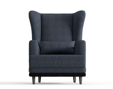 Кресло Грэмми в обивке из велюра темно-синего цвета
