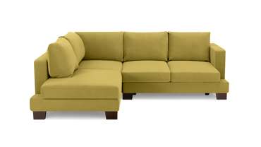 Угловой диван-кровать Дрезден горчичного цвета