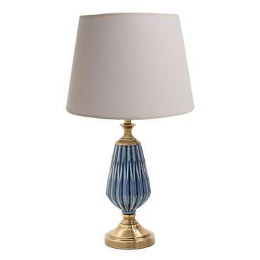 Лампа настольная с основанием сине-золотого цвета