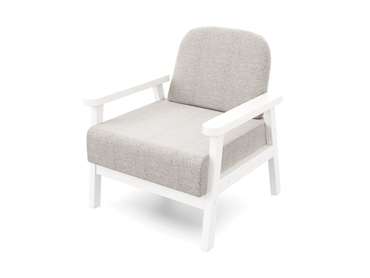 Кресло Флори серо-белого цвета