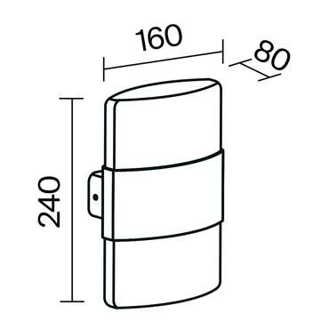 Настенный светильник (бра) Outdoor O442WL-L12GF3K Rom Outdoor
