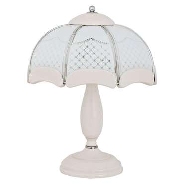 Настольная лампа Italia Bianco с белым абажуром