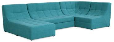Угловой диван-кровать Палладиум голубого цвета