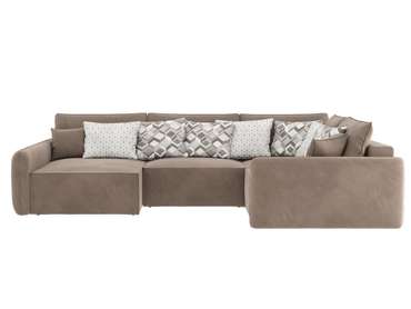 Угловой диван-кровать Портленд правый темно-бежевого цвета