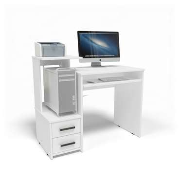 Компьютерный стол белого цвета 