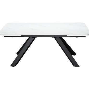 Раздвижной обеденный стол Anik бело-черного цвета