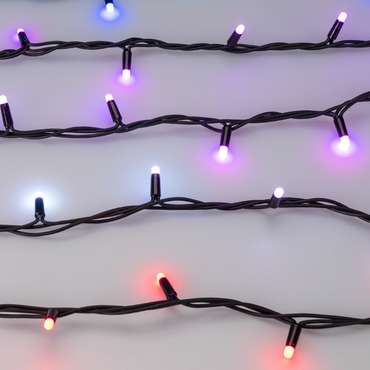 Светодиодная гирлянда ARD-STRING-PRO-10000-BLACK-100LED-MILK-LIVE RGB-DMX (24V, 10W) (Ardecoled, IP65) 031754