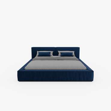 Кровать Terra 200х200 синего цвета с подъемным механизмом