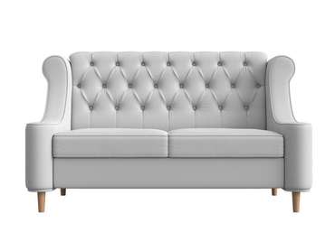 Прямой диван Бронкс белого цвета (экокожа)