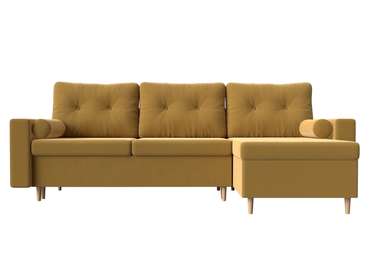 Угловой диван-кровать Белфаст желтого цвета правый угол