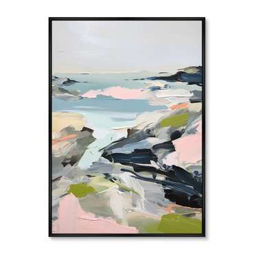 Репродукция картины Landscape collection, Sea bay in autumn, No 2, 2024г.