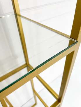 Стеллаж "Demid" золото с зеркалом (2100х1000х300)