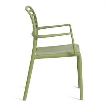 Обеденный стул-кресло Valutto зеленого цвета