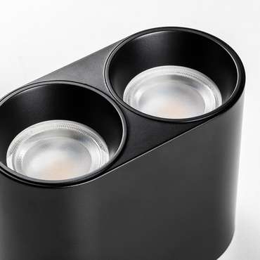 Рамка (светильник) PVC д/LED-модулей 941хх и LED-ламп D50мм RULLO 2x ROUND ЧЕРНЫЙ