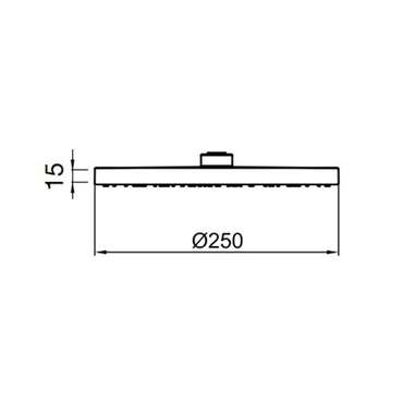 Верхний душ Webert AC1011015PVC, хром