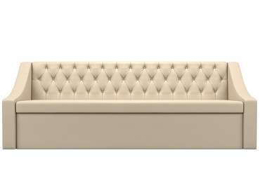 Кухонный прямой диван-кровать Мерлин бежевого цвета (экокожа)