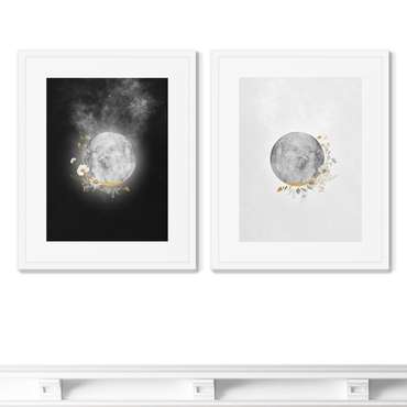 Набор из 2-х репродукций картин в раме Lunar composition, No1