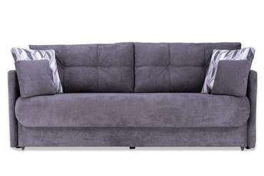 Прямой диван-кровать Эдит темно-серого цвета